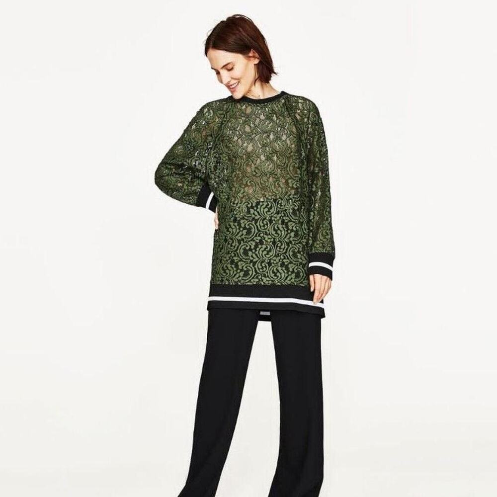 Zara Green Lace Dress